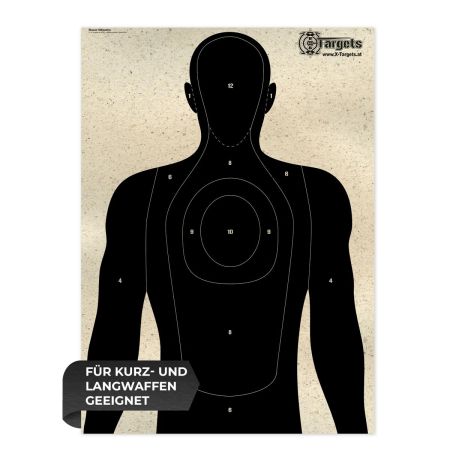 Human Zielscheibe Graspapier